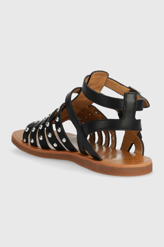 Fete Pom D'api sandale din piele pentru copii O1GZAA0401.35.38 negru