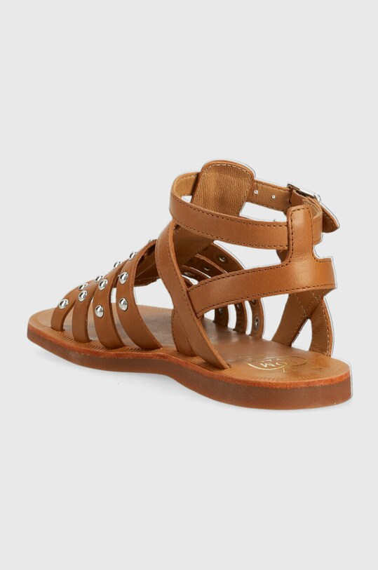 Dziewczynka Pom D'api sandały skórzane dziecięce O1GZAA0402.31.34 brązowy