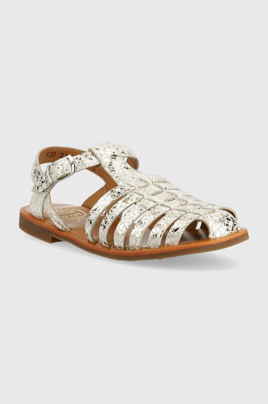 Pom D'api sandale din piele pentru copii O1LAAJ0403.31.34 aur SS23