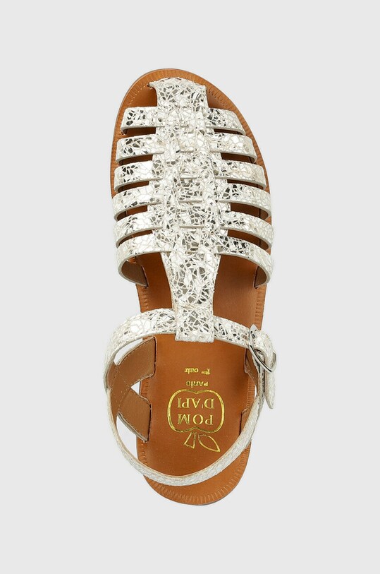 Pom D'api sandale din piele pentru copii aur O1LAAJ0403.31.34