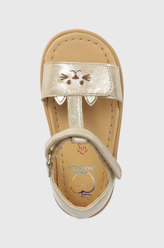 Детские кожаные сандалии Shoo Pom золотой O4NCAD0402.24.27