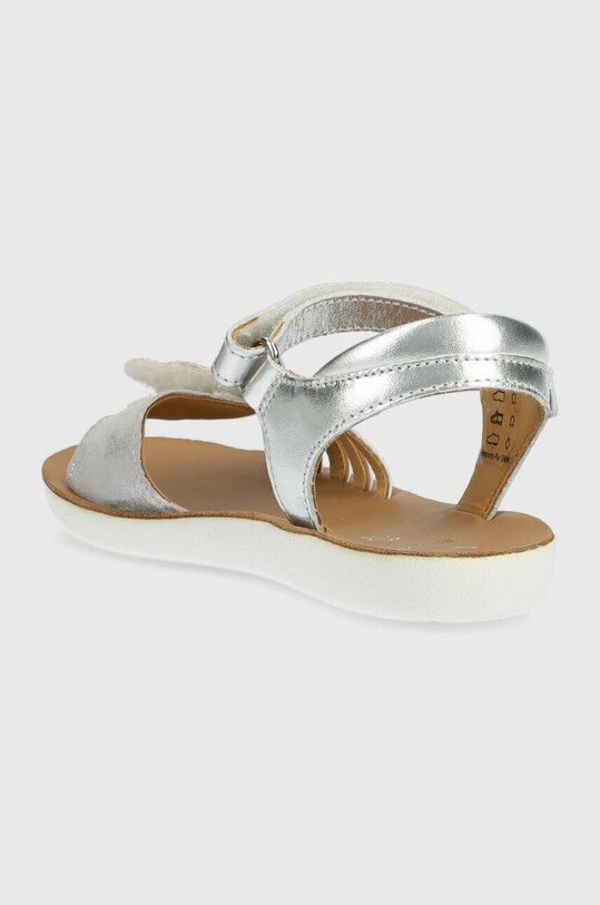 Fete Shoo Pom sandale din piele pentru copii O4PGAK0405.28.32 argintiu