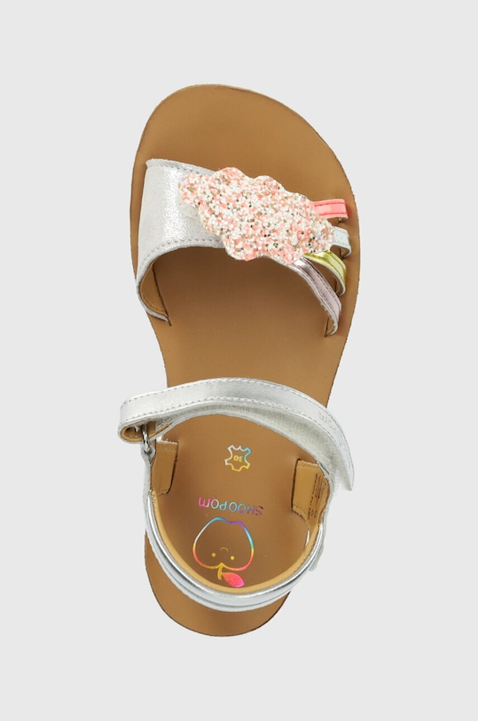 Shoo Pom sandale din piele pentru copii argintiu O4PGAK0405.28.32