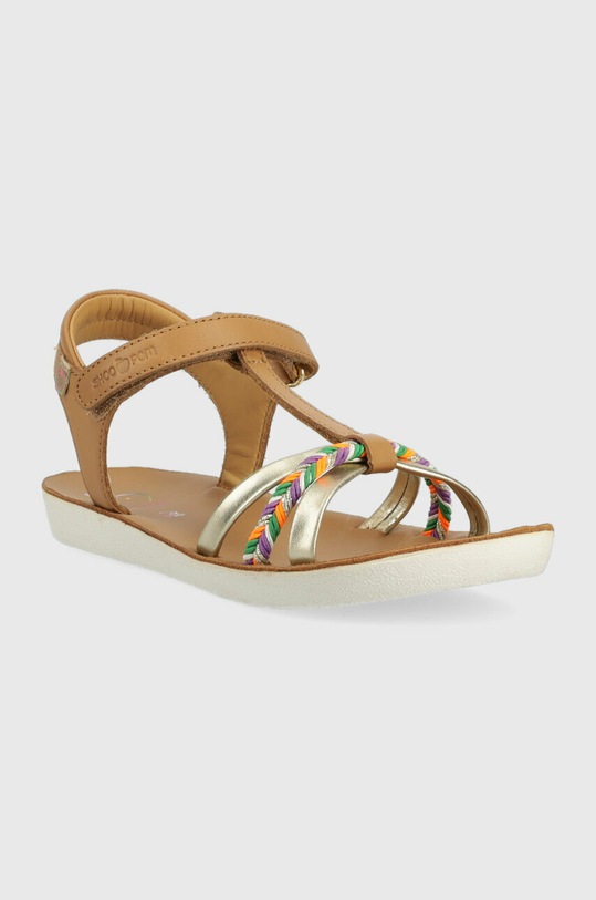 Shoo Pom sandale din piele pentru copii O4PJBN0401.28.34 maro SS23