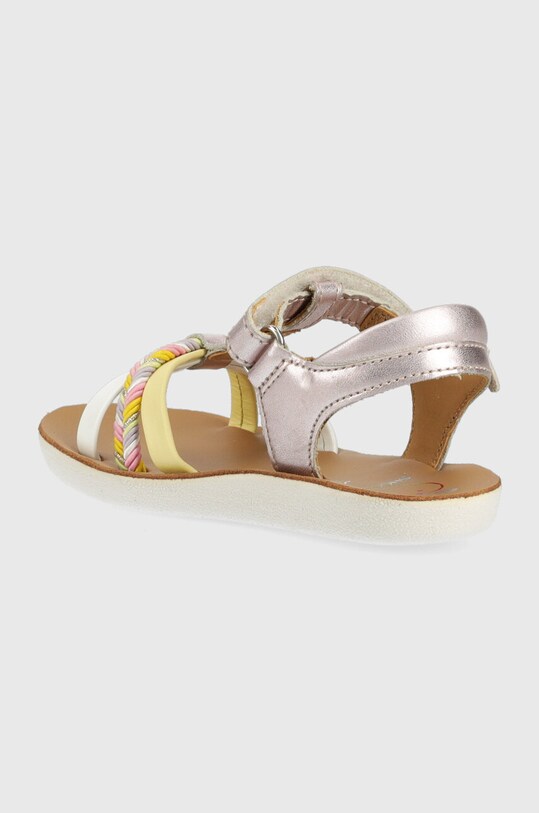 Fete Shoo Pom sandale din piele pentru copii O4PJBR0403.24.27 argintiu