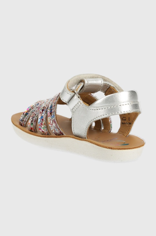 Dziewczynka Shoo Pom sandały skórzane dziecięce O4PLBA0407.24.27 srebrny