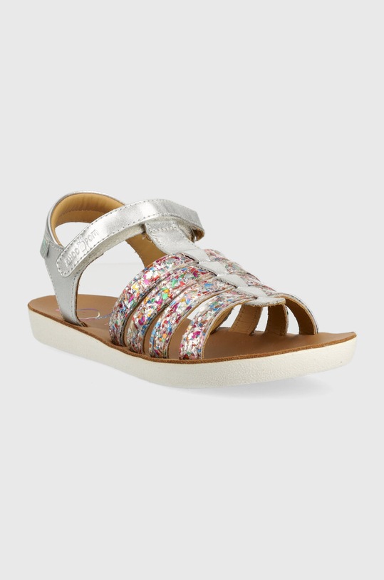 Дитячі шкіряні сандалі Shoo Pom O4PLBA0407.28.34 срібний SS23