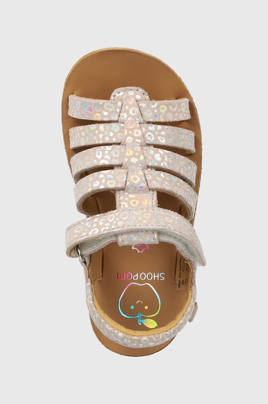 Otroški usnjeni sandali Shoo Pom bež O4PLAG0410.24.27