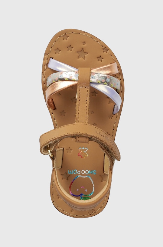 Shoo Pom sandale din piele pentru copii maro O4REAT0403.24.27