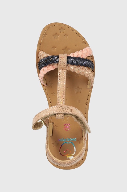 Shoo Pom sandale din piele pentru copii bej O4RICD0401.28.34