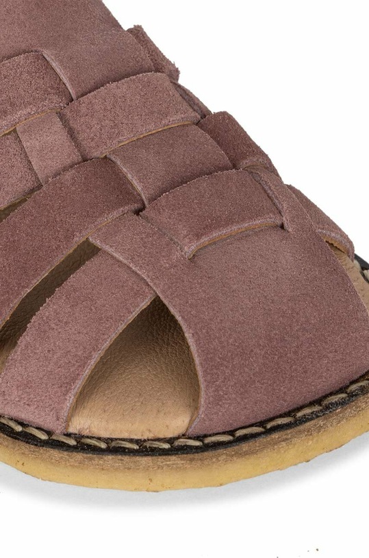 Konges Sløjd sandale din piele intoarsa pentru copii roz KS4943