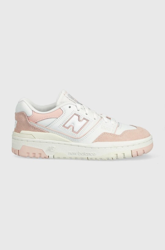 New Balance sneakers pentru copii imitatie de piele intoarsa roz GSB55.G