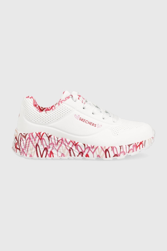 Παιδικά αθλητικά παπούτσια Skechers απομίμηση λείου δέρματος λευκό 314976L.PPYX