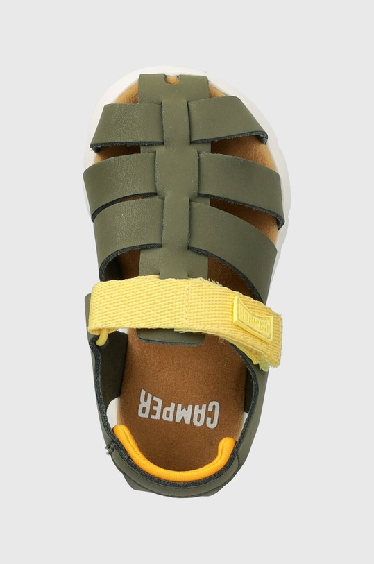 Camper sandały skórzane dziecięce zielony K800489.008