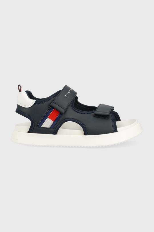 Παιδικά σανδάλια Tommy Hilfiger απομίμηση λείου δέρματος σκούρο μπλε T3B2.32906.35.41