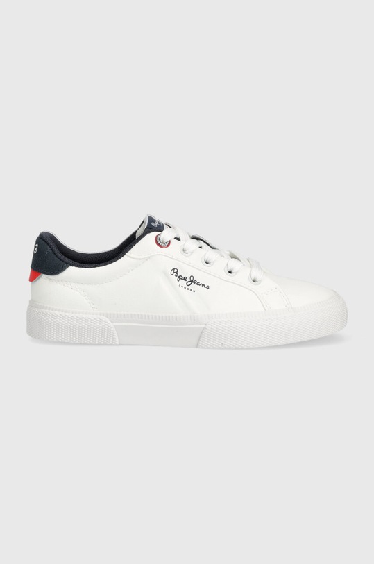 Pepe Jeans scarpe da ginnastica per bambini finta pelle fiore bianco PBS30547