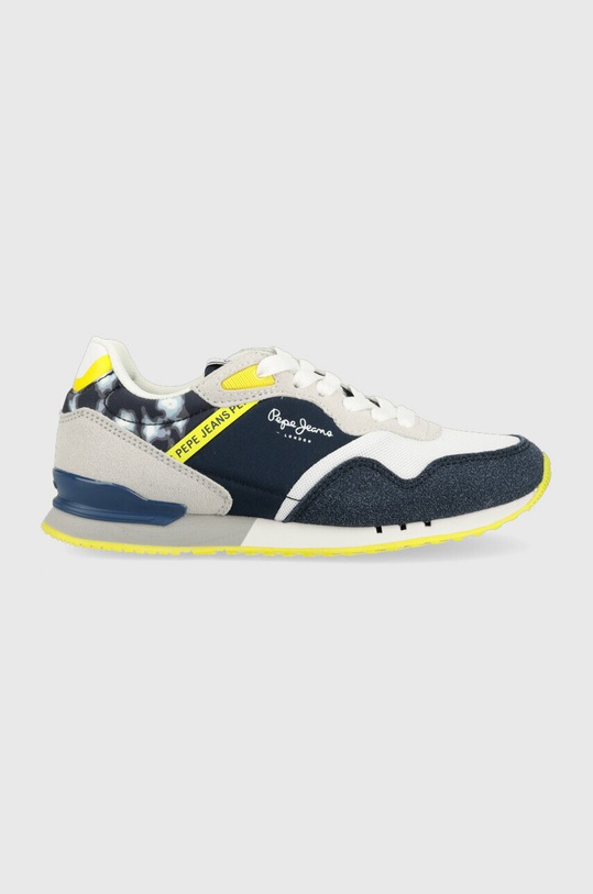Dětské sneakers boty Pepe Jeans London imitace semiše modrá PBS30552