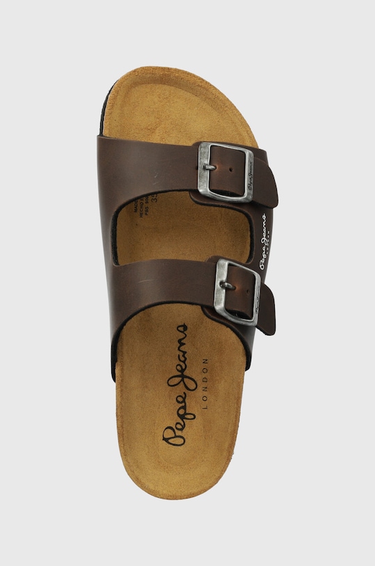 Detské šľapky Pepe Jeans hnedá PBS90054