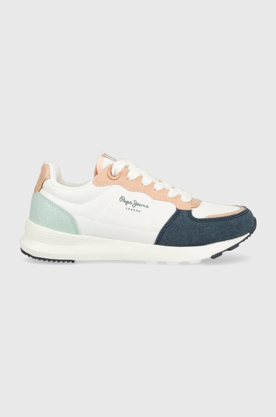 Pepe Jeans sneakersy dziecięce York Mix imitacja zamszu granatowy PGS30572