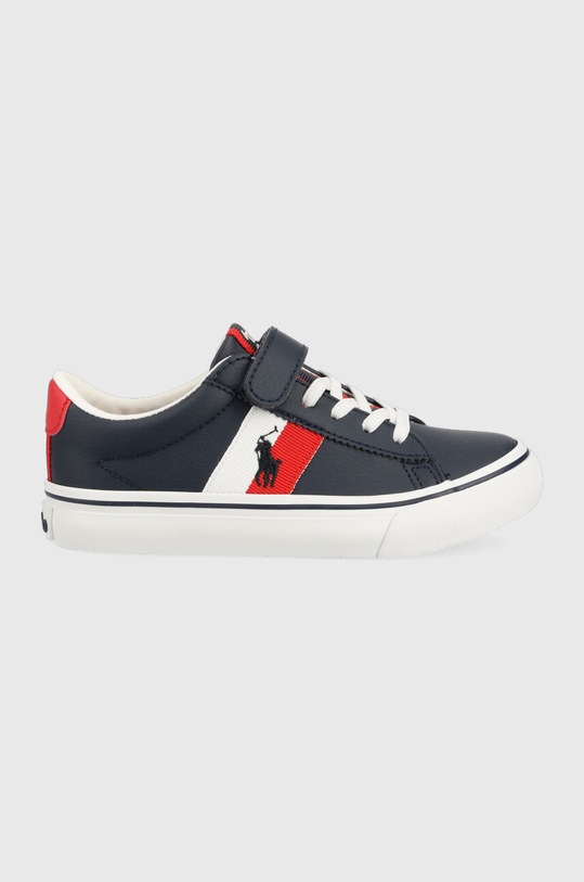 Dětské tenisky Polo Ralph Lauren imitace kůže námořnická modř RF104051.27.34