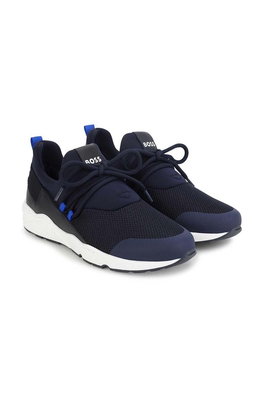 BOSS sneakersy dziecięce imitacja skóry licowej granatowy J29331.36.41