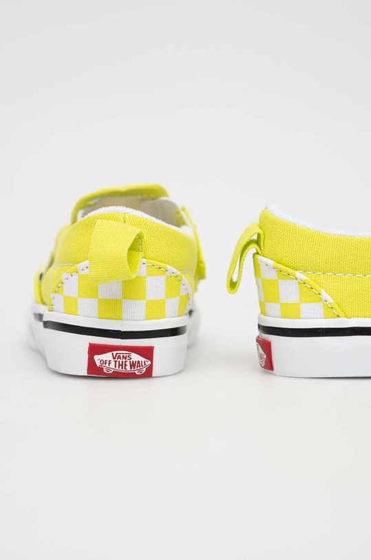 Chłopiec Vans tenisówki dziecięce TD Slip On V CTHR CHBD MBLUE VN0A5EFKZUD1 zielony