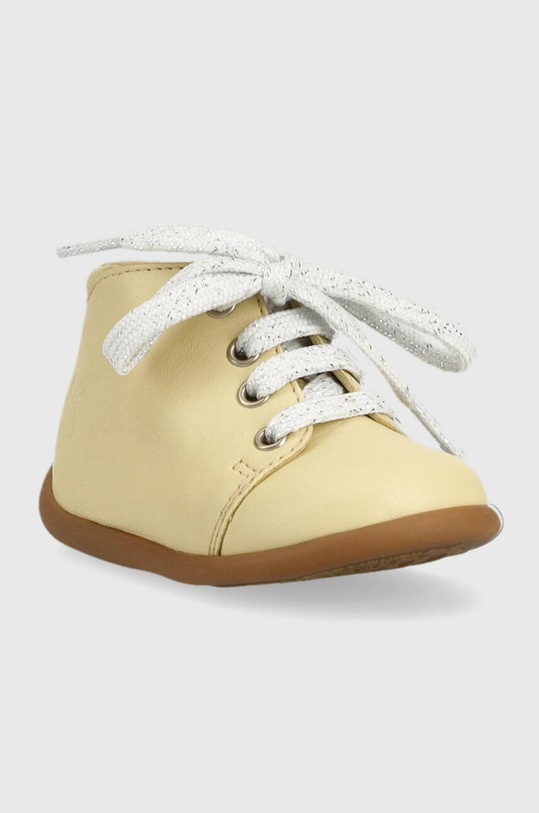 Дитячі шкіряні туфлі Pom D'api O1AFAA0404.18.23 жовтий SS23