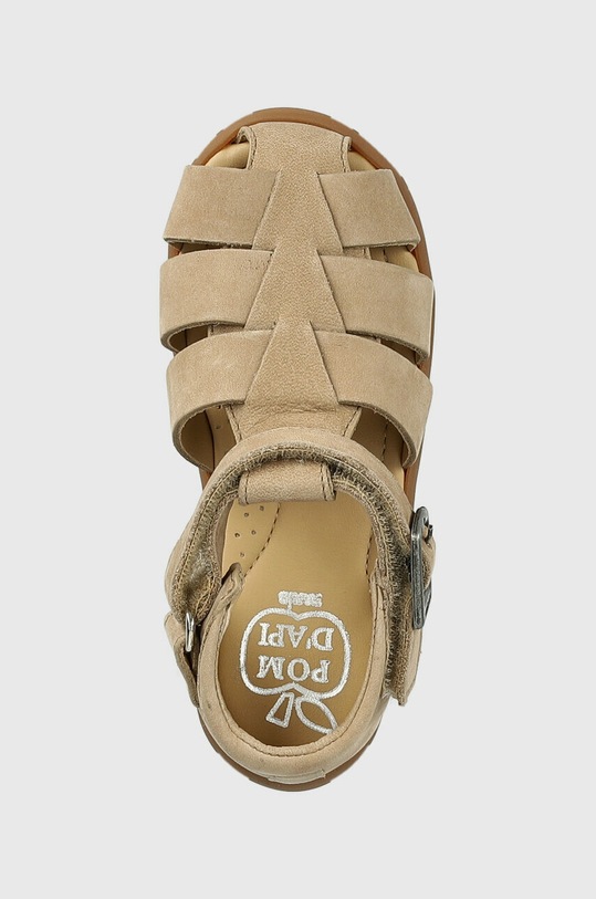 Pom D'api sandale din piele intoarsa pentru copii bej O1AJAS0402.24.25