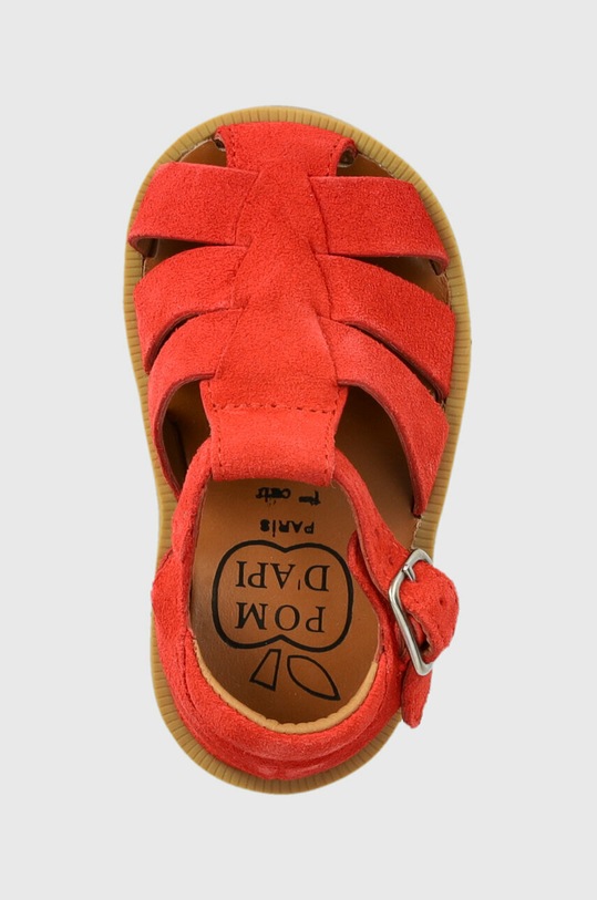 Pom D'api sandały zamszowe dziecięce czerwony O1CJAE0408.19.23