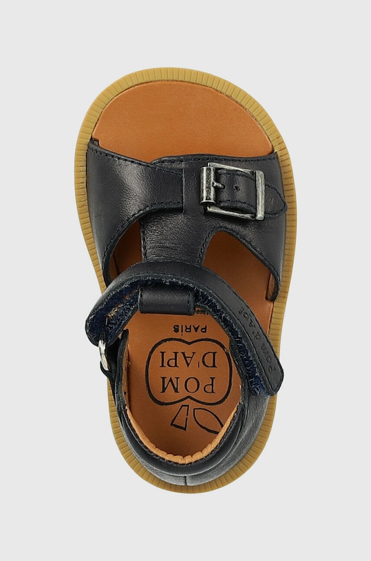 Παιδικά δερμάτινα σανδάλια Pom D'api σκούρο μπλε O1CLAA04R1.19.23