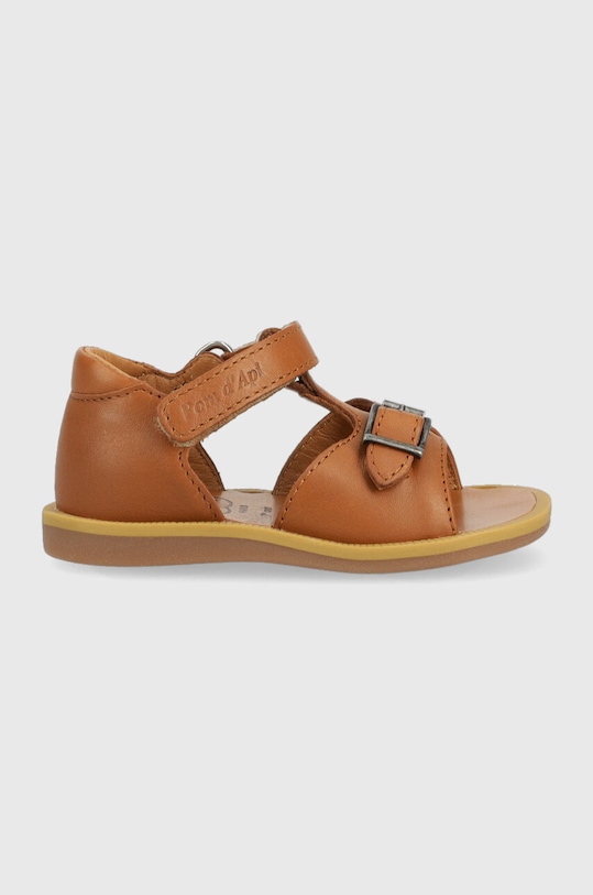 Pom D'api sandale din piele pentru copii Planet friendly maro O1CLAA04R2.19.23