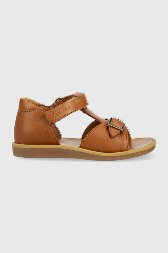 Pom D'api sandale din piele pentru copii Planet friendly maro O1CLAA04R2.24.27