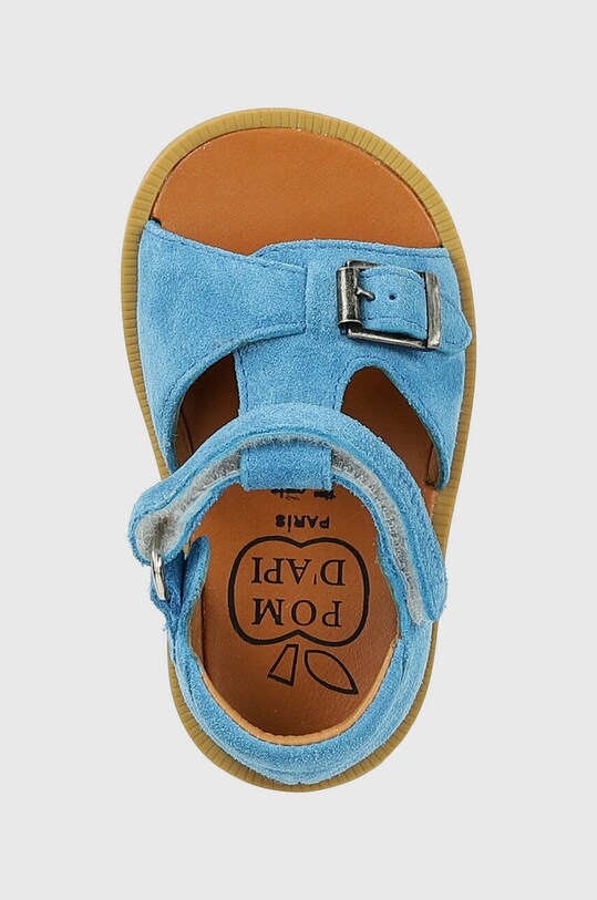 Pom D'api sandale din piele intoarsa pentru copii albastru O1CLAE0405.19.23