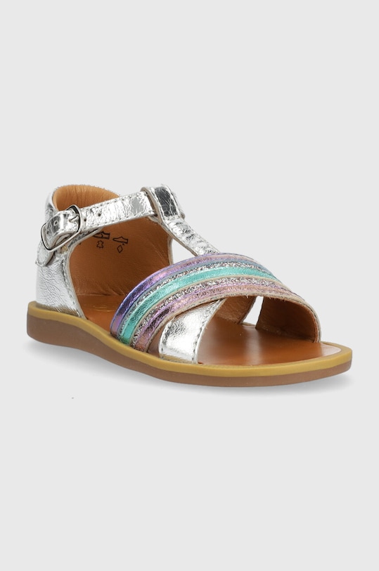 Dječje kožne sandale Pom D'api O1CRAM0401.19.23 srebrna SS23