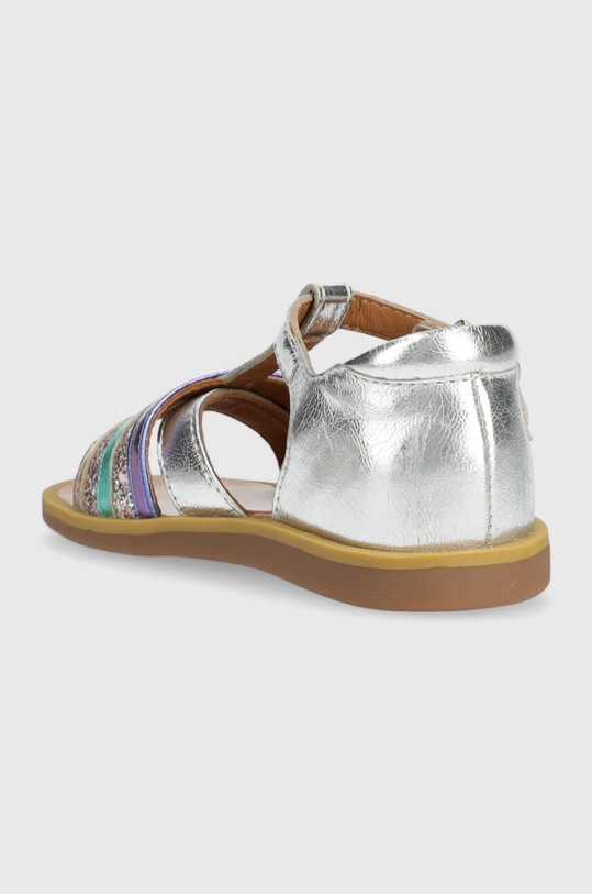Dječaci Dječje kožne sandale Pom D'api O1CRAM0401.19.23 srebrna