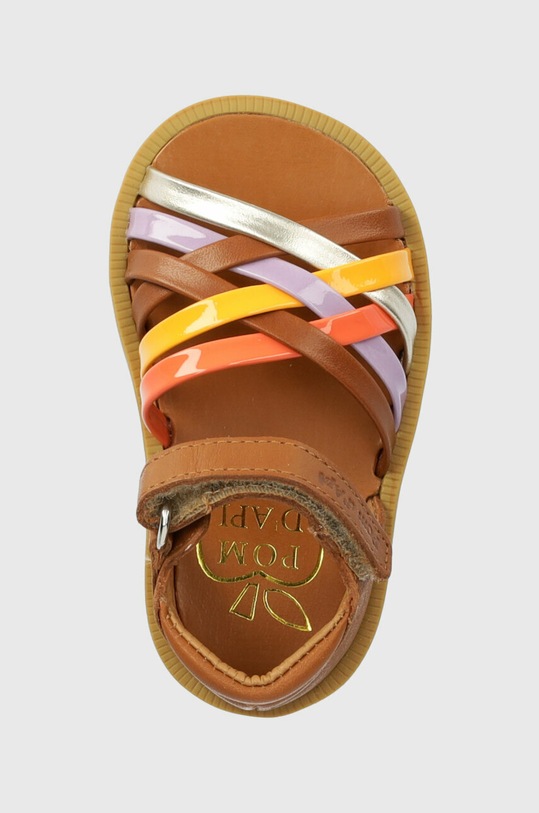 Pom D'api sandały skórzane dziecięce brązowy O1CSAA0401.19.23