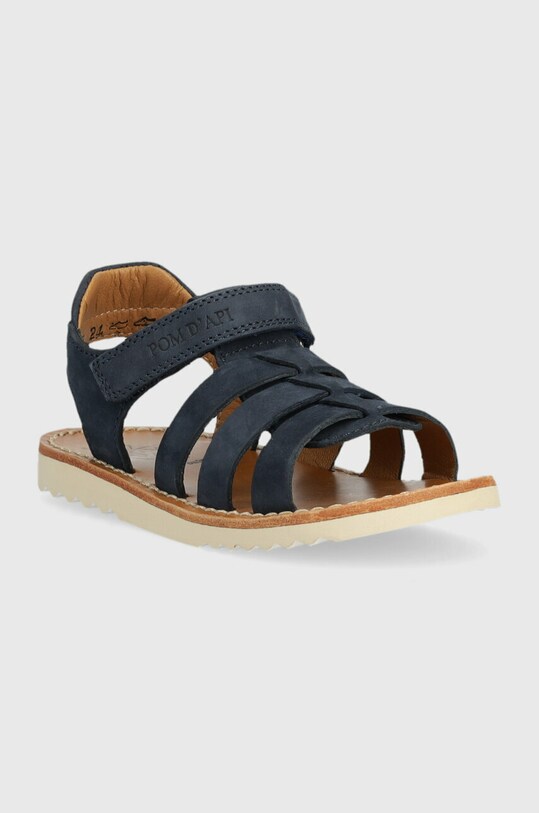 Pom D'api sandale din piele intoarsa pentru copii O1ECAC0401.24.27 bleumarin SS23