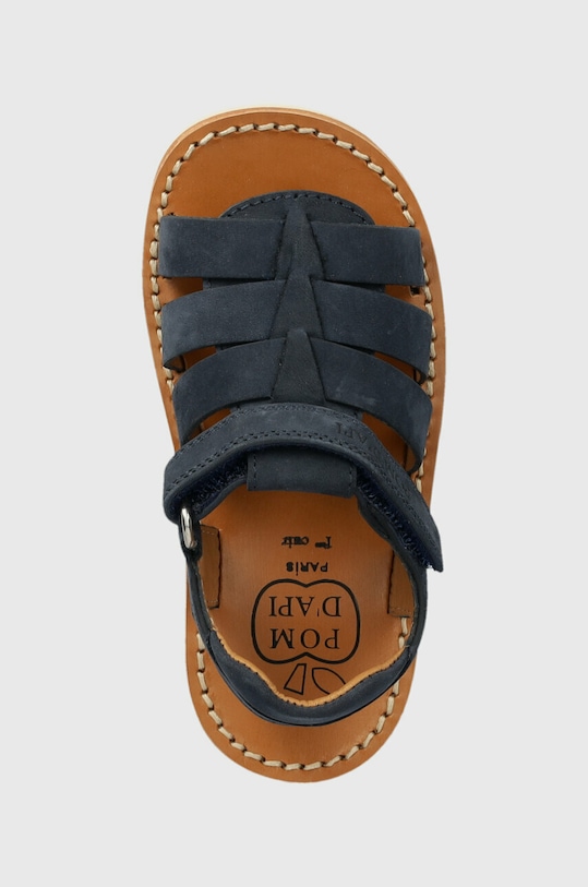 Σανδάλια σουέτ για παιδιά Pom D'api σκούρο μπλε O1ECAC0401.24.27