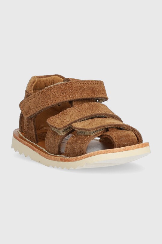 Pom D'api sandale din piele intoarsa pentru copii O1EFAE0401.19.23 maro SS23