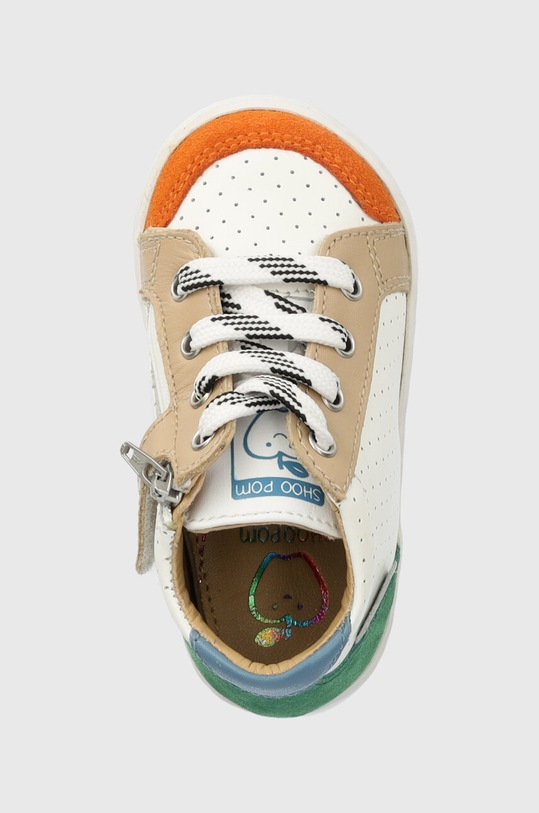 Dětské kožené sneakers boty Shoo Pom bílá O4DTAA0401