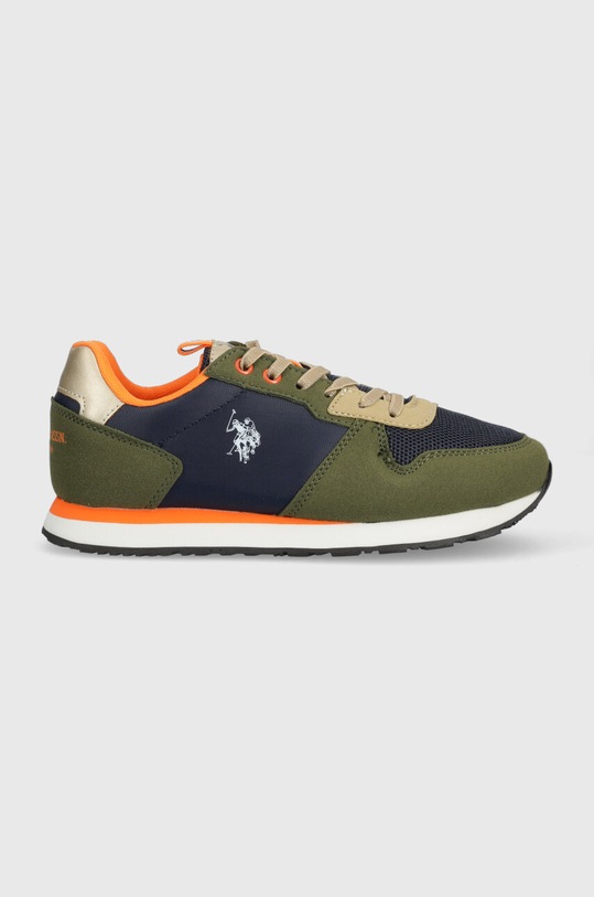 U.S. Polo Assn. sneakersy dziecięce imitacja zamszu zielony NOBIK008
