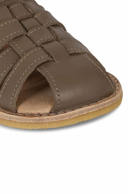 CHLAPEC Dětské kožené sandály Konges Sløjd KS4967 šedá