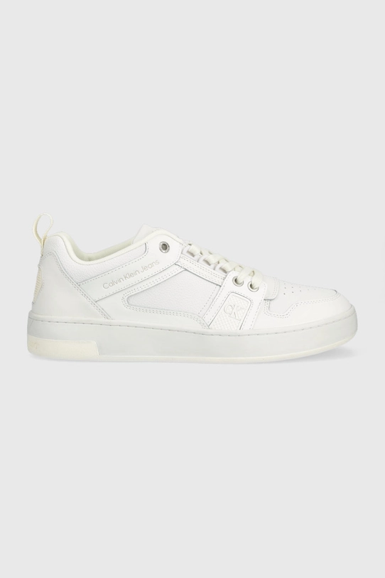 Kožené sneakers boty Calvin Klein Jeans YM0YM00575 BASKET CUPSOLE R LTH-TPU INSERT Planet friendly bílá YM0YM00575