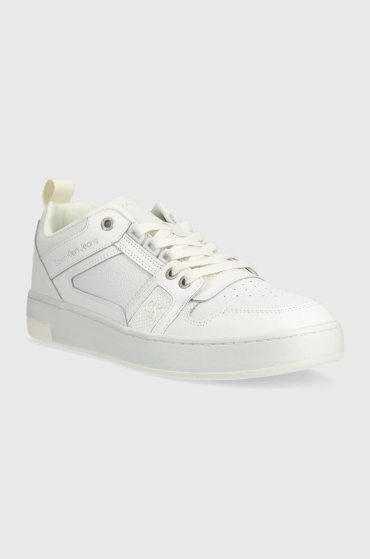 Calvin Klein Jeans sneakers din piele YM0YM00575 BASKET CUPSOLE R LTH-TPU INSERT YM0YM00575 alb SS23