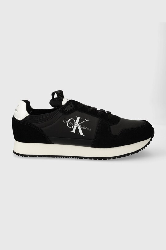 Кросівки Calvin Klein Jeans RUNNER SOCK LACEUP NY-LTH замша чорний YM0YM00553