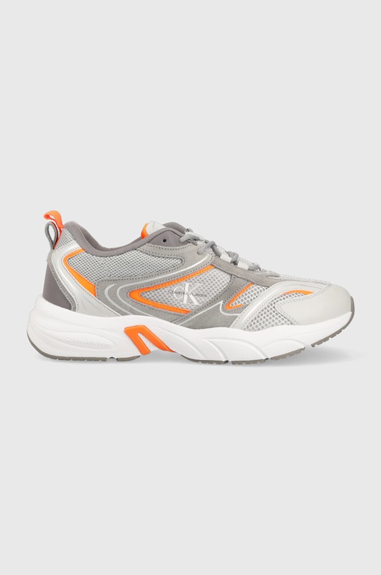 Calvin Klein Jeans sneakersy Retro Tennis Su-Mesh skóra zamszowa szary YM0YM00589