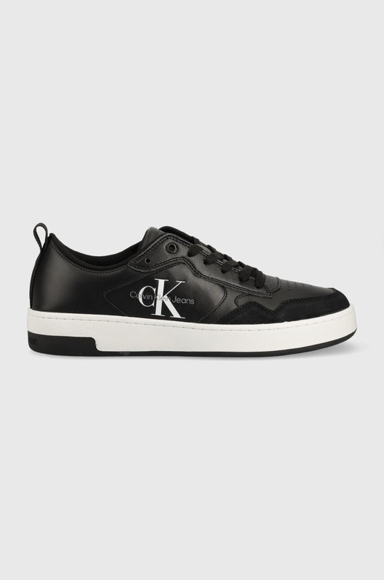 Calvin Klein Jeans sneakersy skórzane BASKET CUPSOLE LOW LTH MONO Planet friendly czarny YM0YM00574