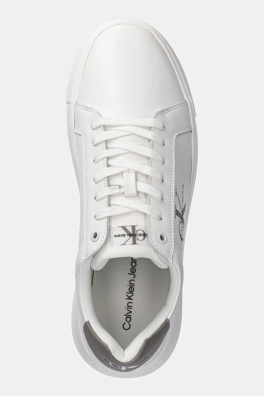 Кожаные кроссовки Calvin Klein Jeans YM0YM00681 CHUNKY CUPSOLE MONOLOGO белый YM0YM00681