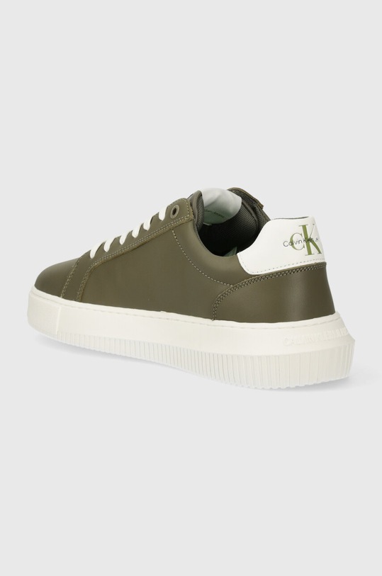 Încălțăminte Calvin Klein Jeans sneakers din piele YM0YM00681 CHUNKY CUPSOLE MONOLOGO YM0YM00681 verde