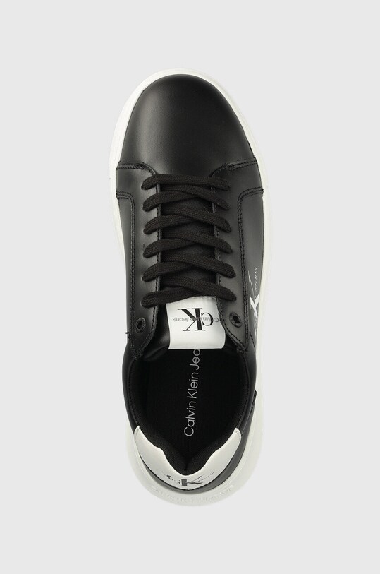 Шкіряні кросівки Calvin Klein Jeans YM0YM00681 CHUNKY CUPSOLE MONOLOGO чорний YM0YM00681